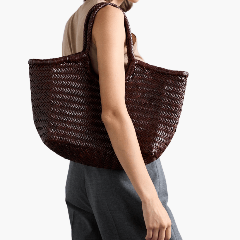 Sac tressé en cuir “Nantucket Big”