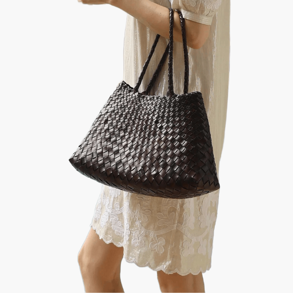 Sac tressé en cuir “Santa Croce Big”