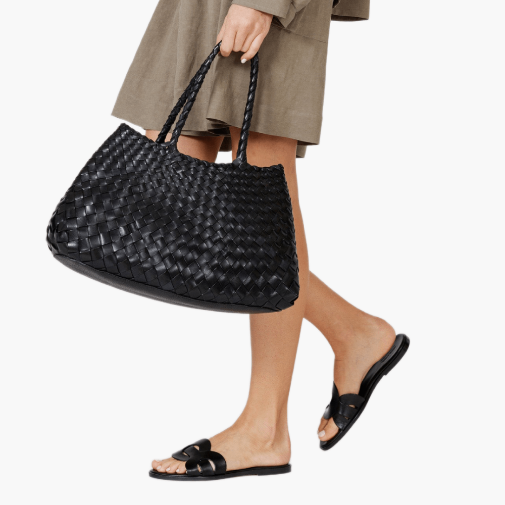 Sac tressé en cuir “Santa Croce Big”