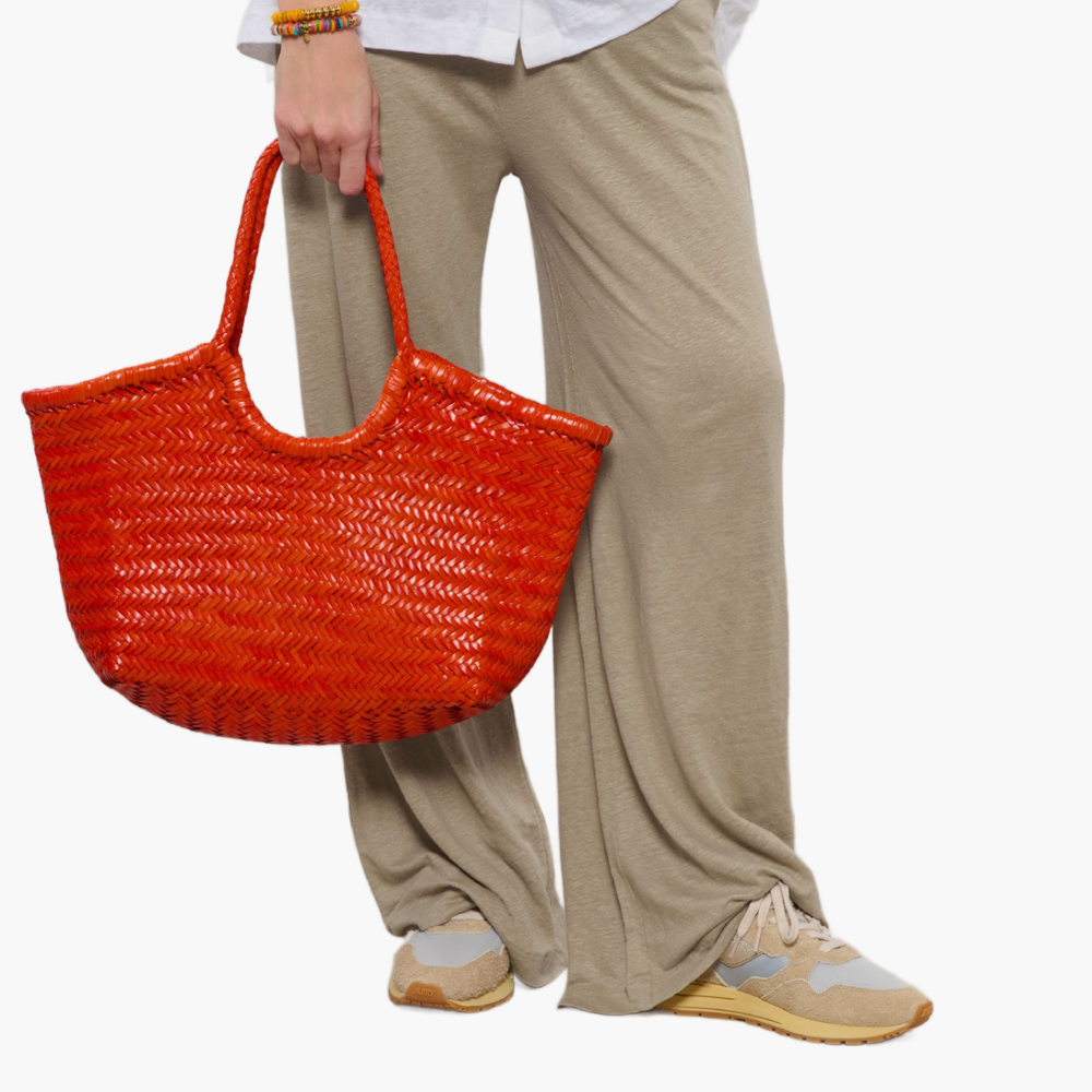 Sac tressé en cuir “Nantucket Big”