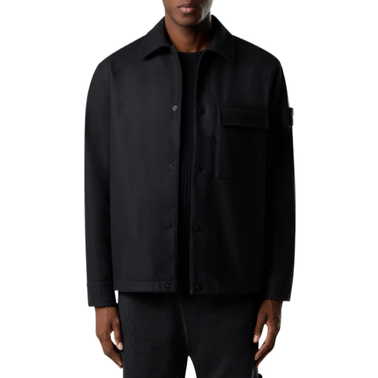 Surchemise Ghost flanelle laine noire