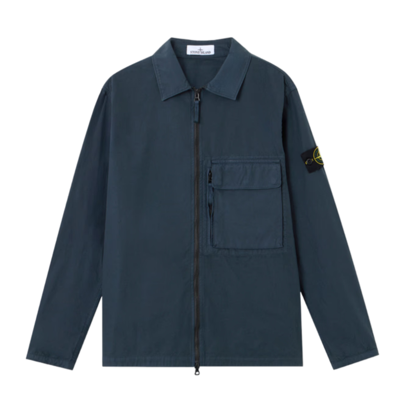 Surchemise Stone Island canvas bleu marine