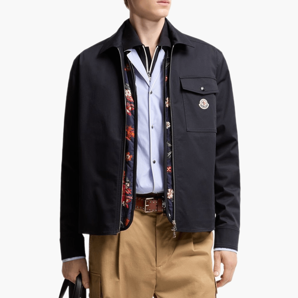 Surchemise en gabardine — Bleu marine