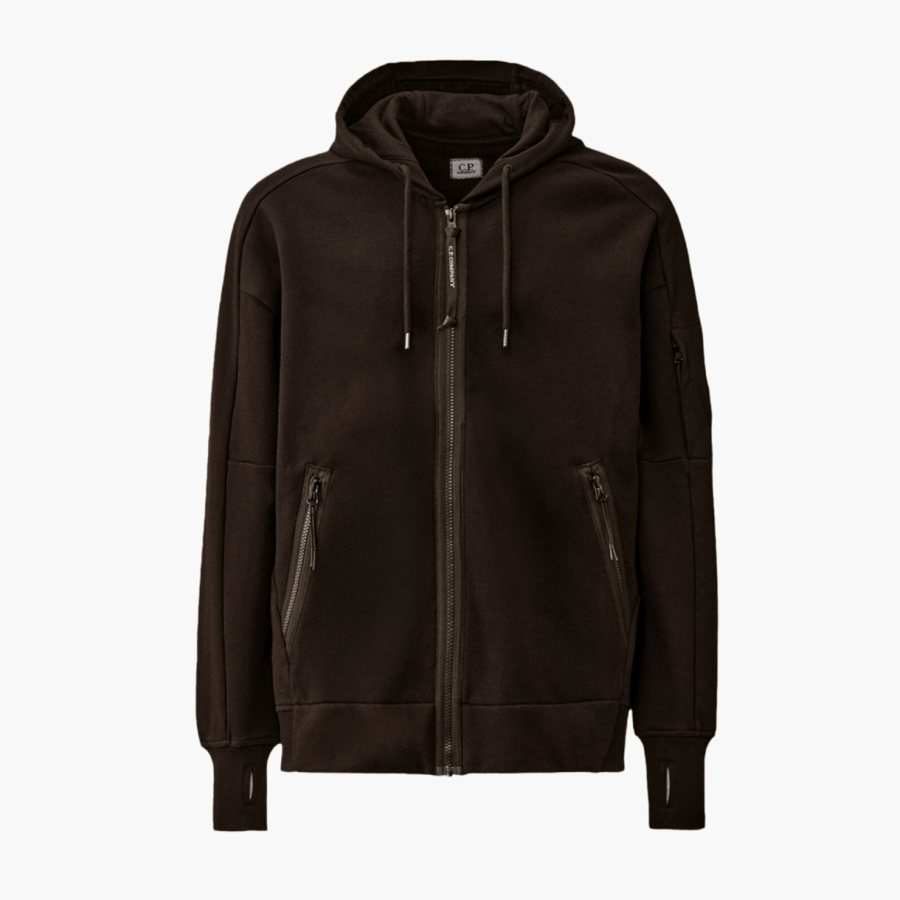 CP Company black zip-up sweatshirt