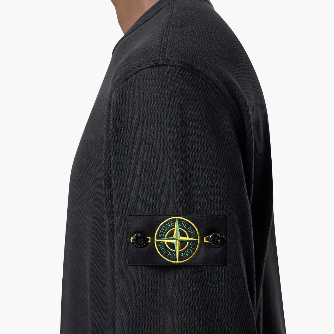 Sweat ras-du-cou “Mesh Stitch” — Noir