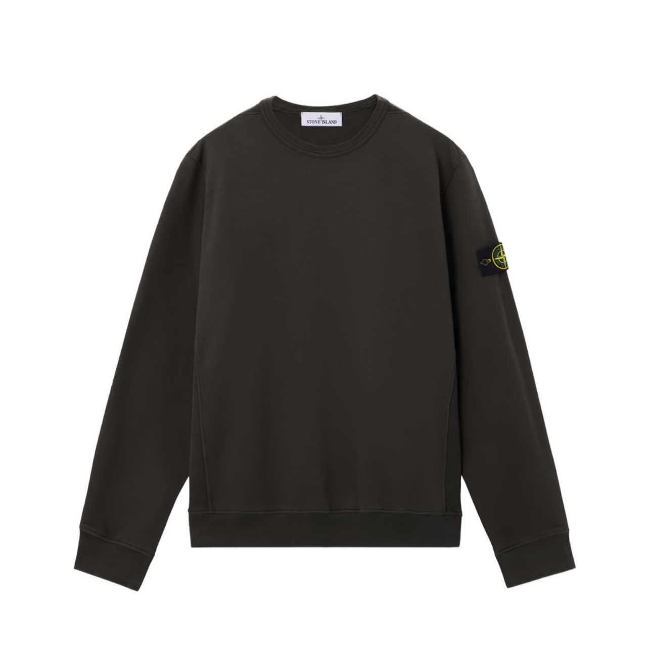 Sweat Stone Island insert côtelé gris plomb