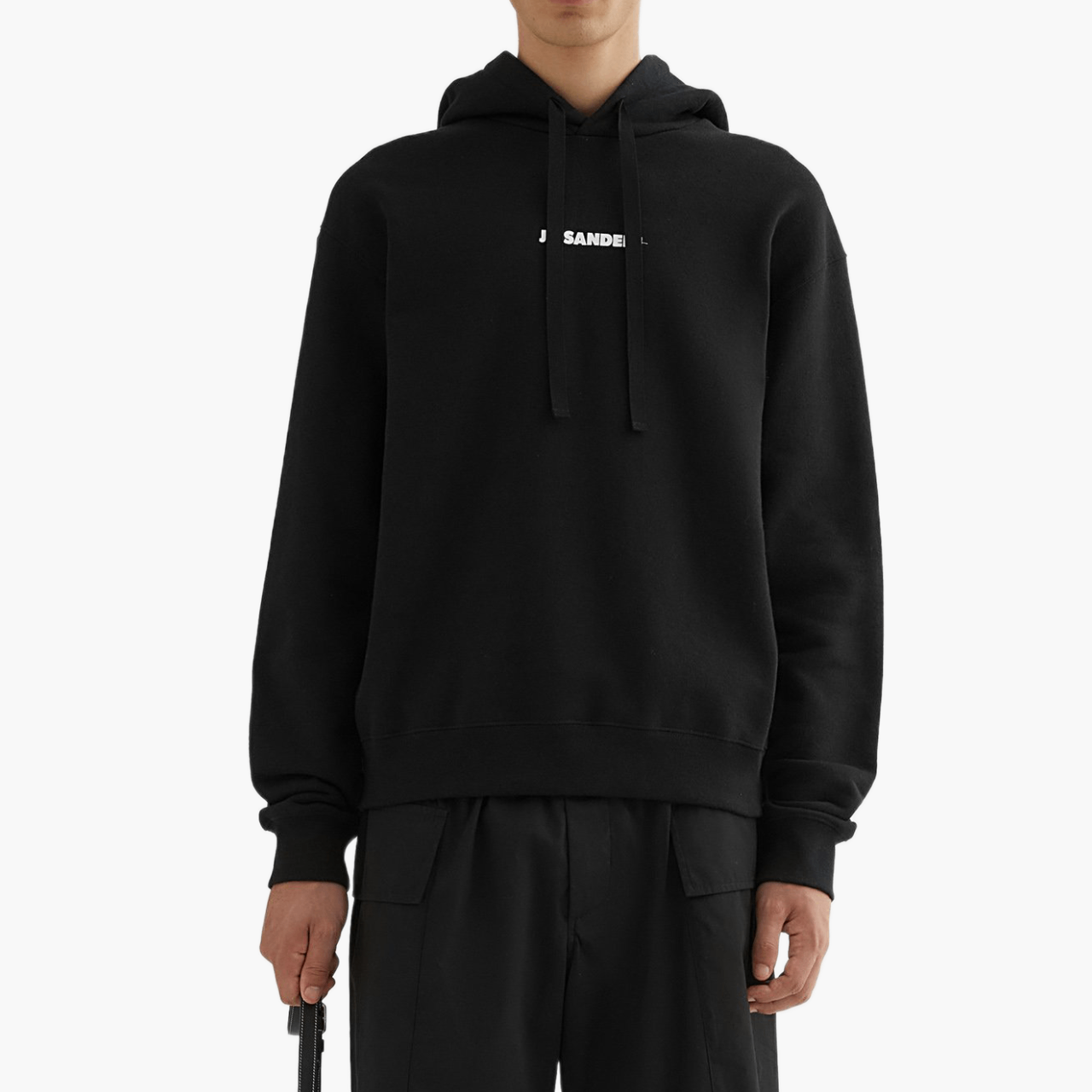 Sweatshirt Jil Sander logo noir