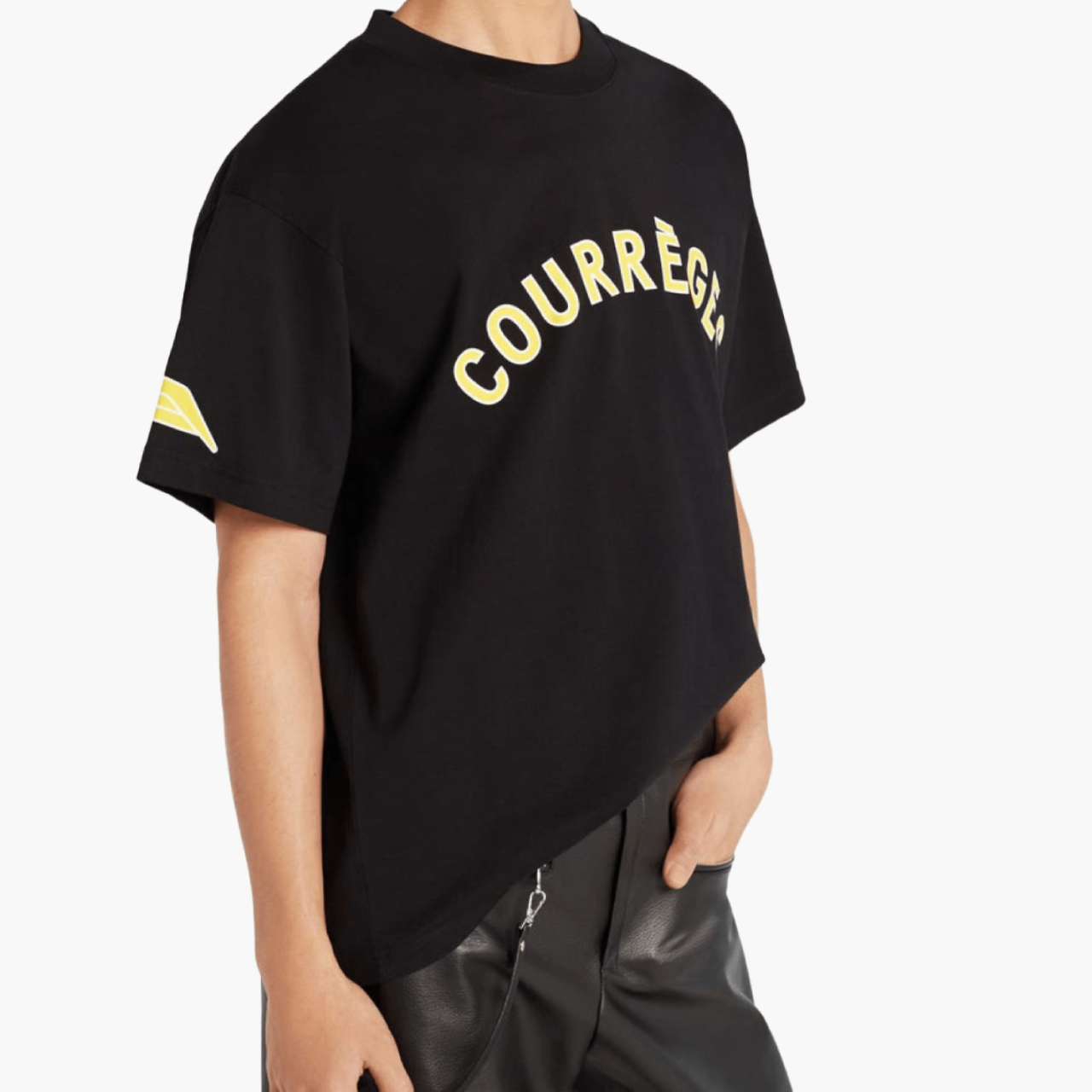 T-Shirt Courrèges Imprimé Oversize noir