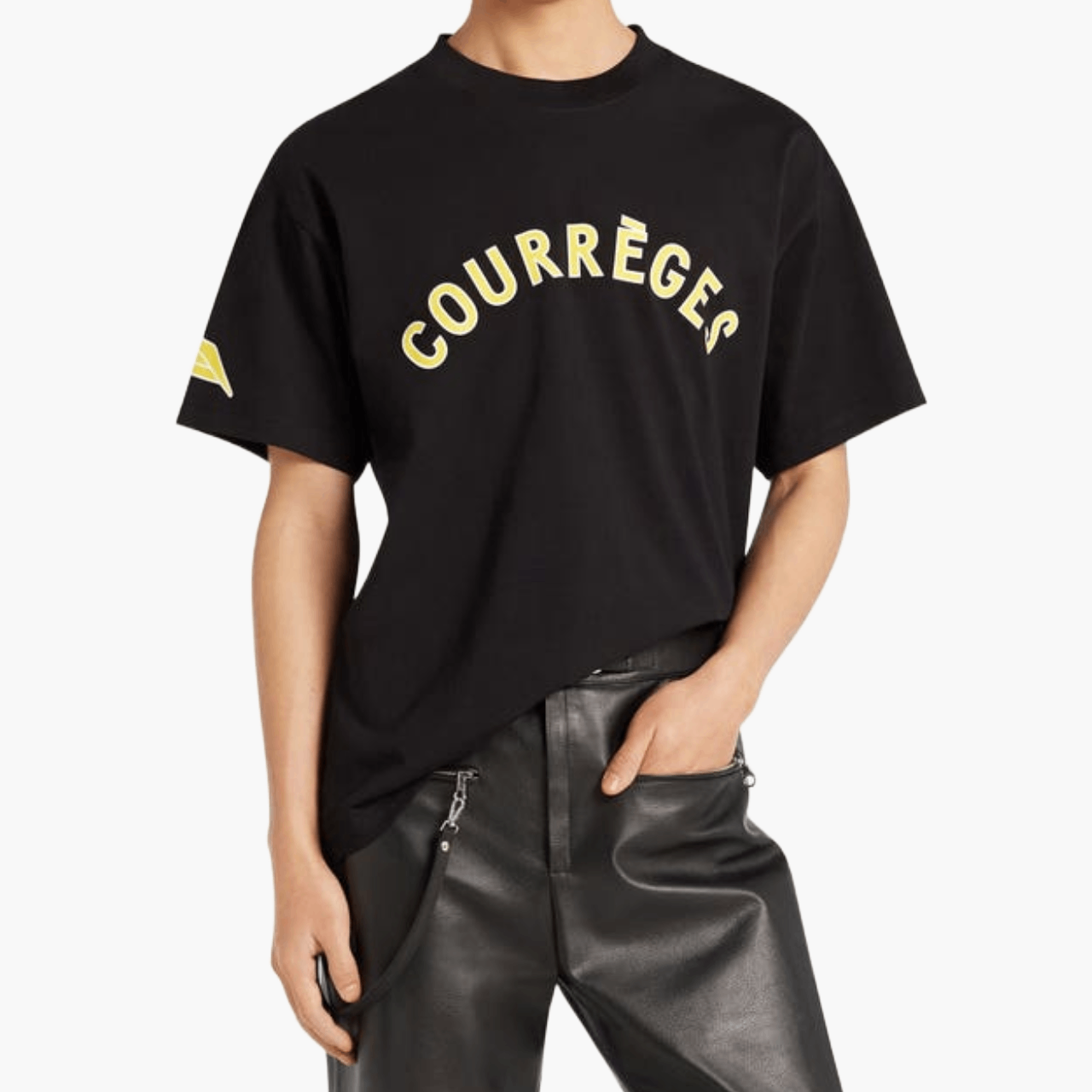 T-Shirt Courrèges Imprimé Oversize noir