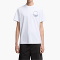 White Moncler T-shirt with 3D printed logo