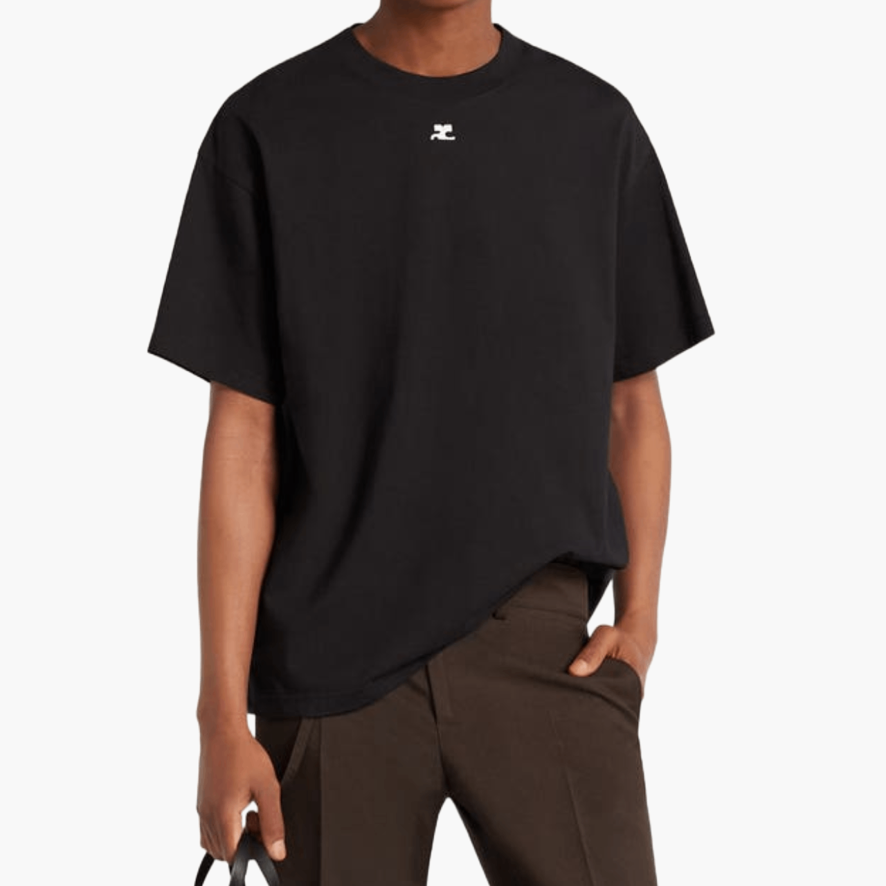 T-Shirt Oversize Courrèges noir