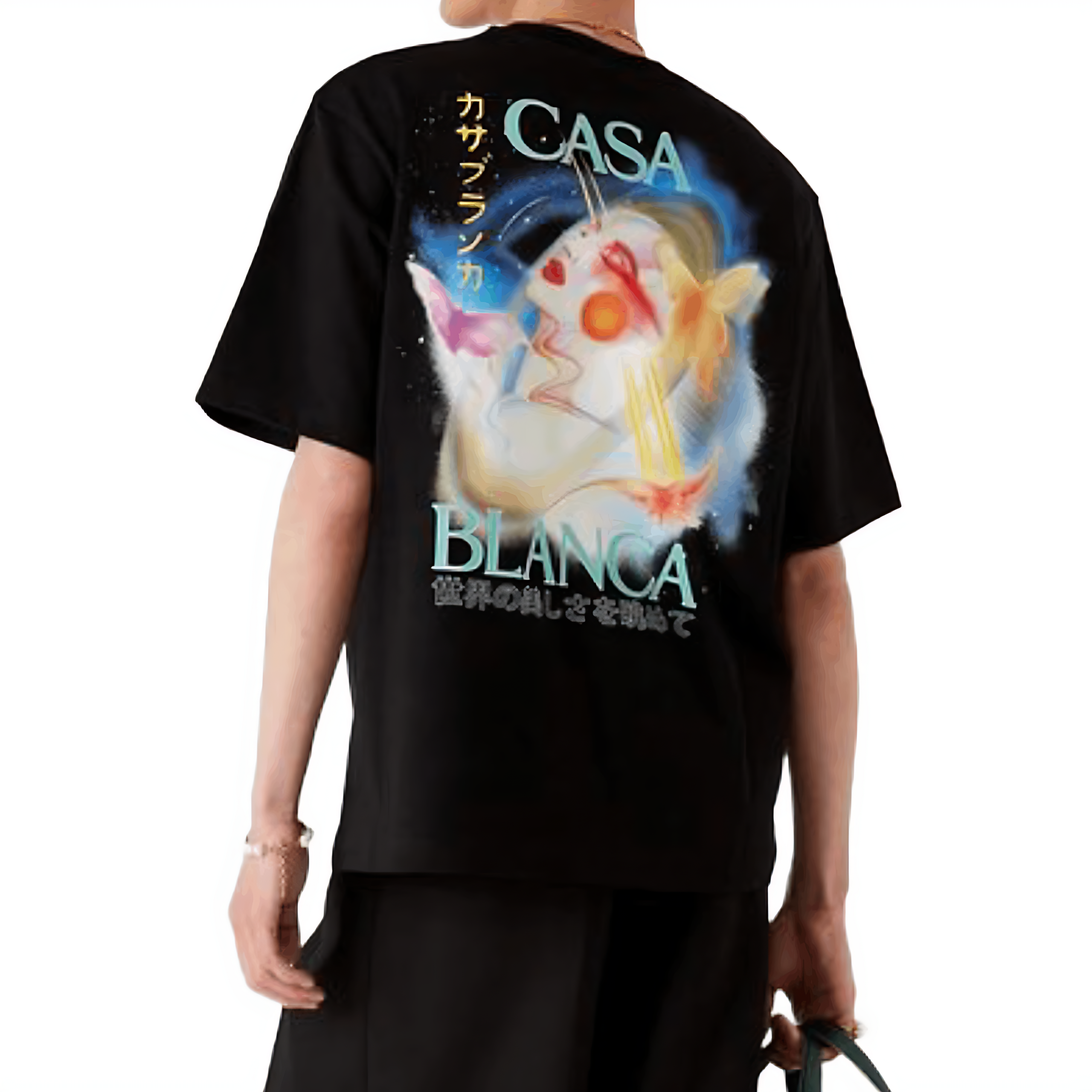 T-Shirt Casablanca Galactic Connection noir