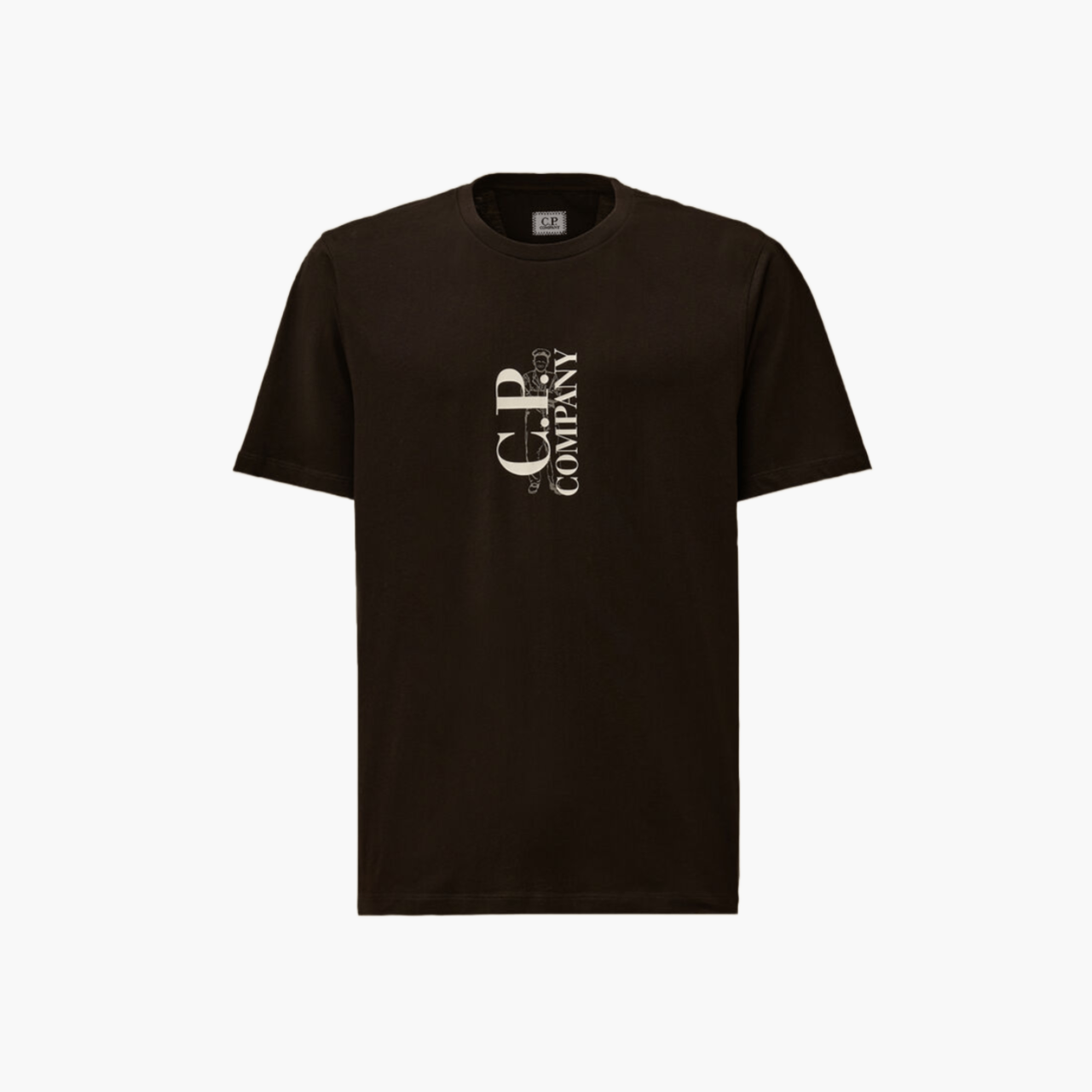 T-shirt C.P. Company logo noir sérigraphié
