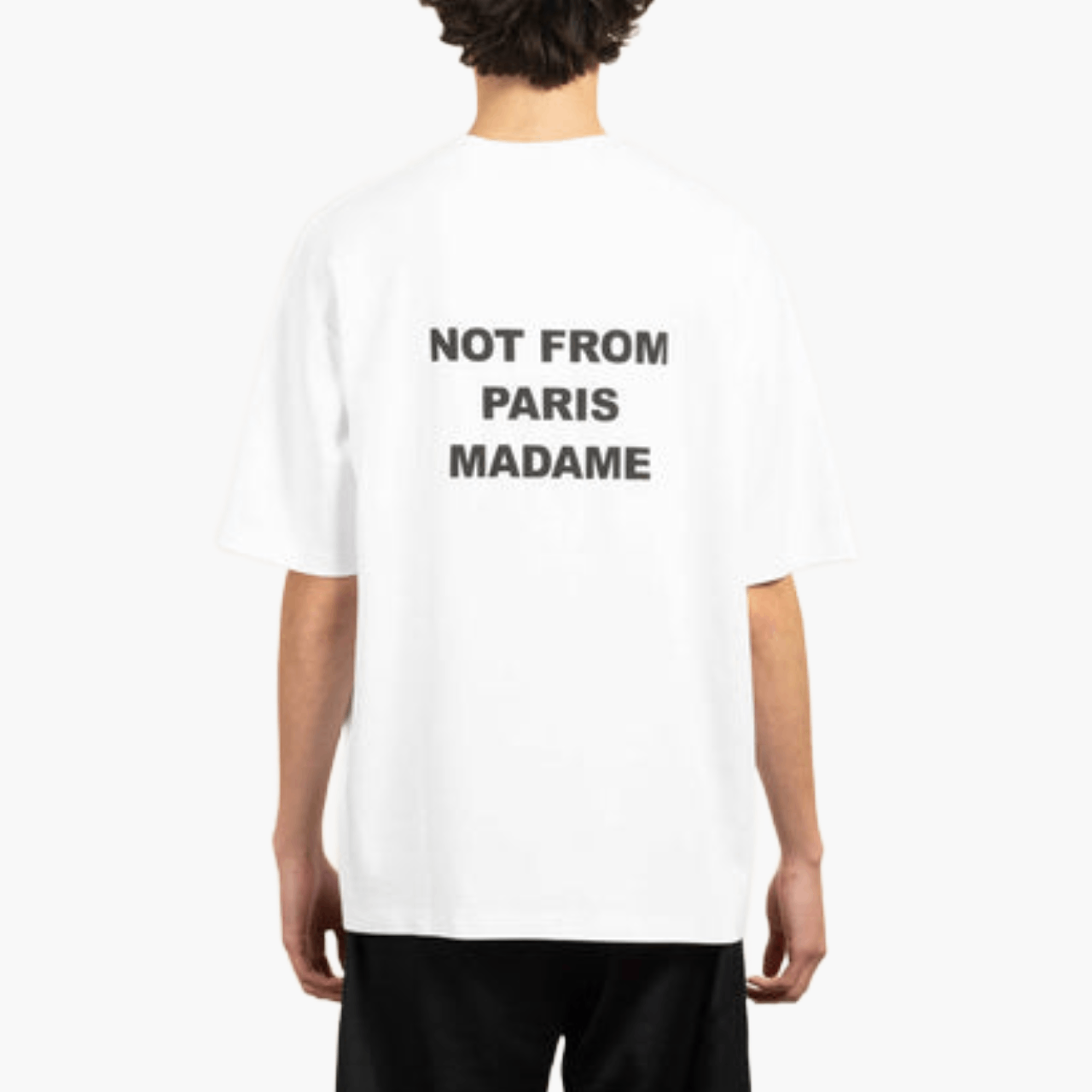 T-shirt Drôle de Monsieur Slogan Blanc