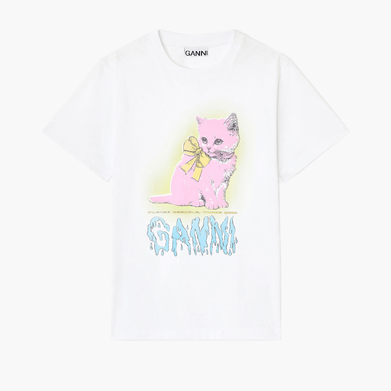 T-shirt Ganni Chat Blanc