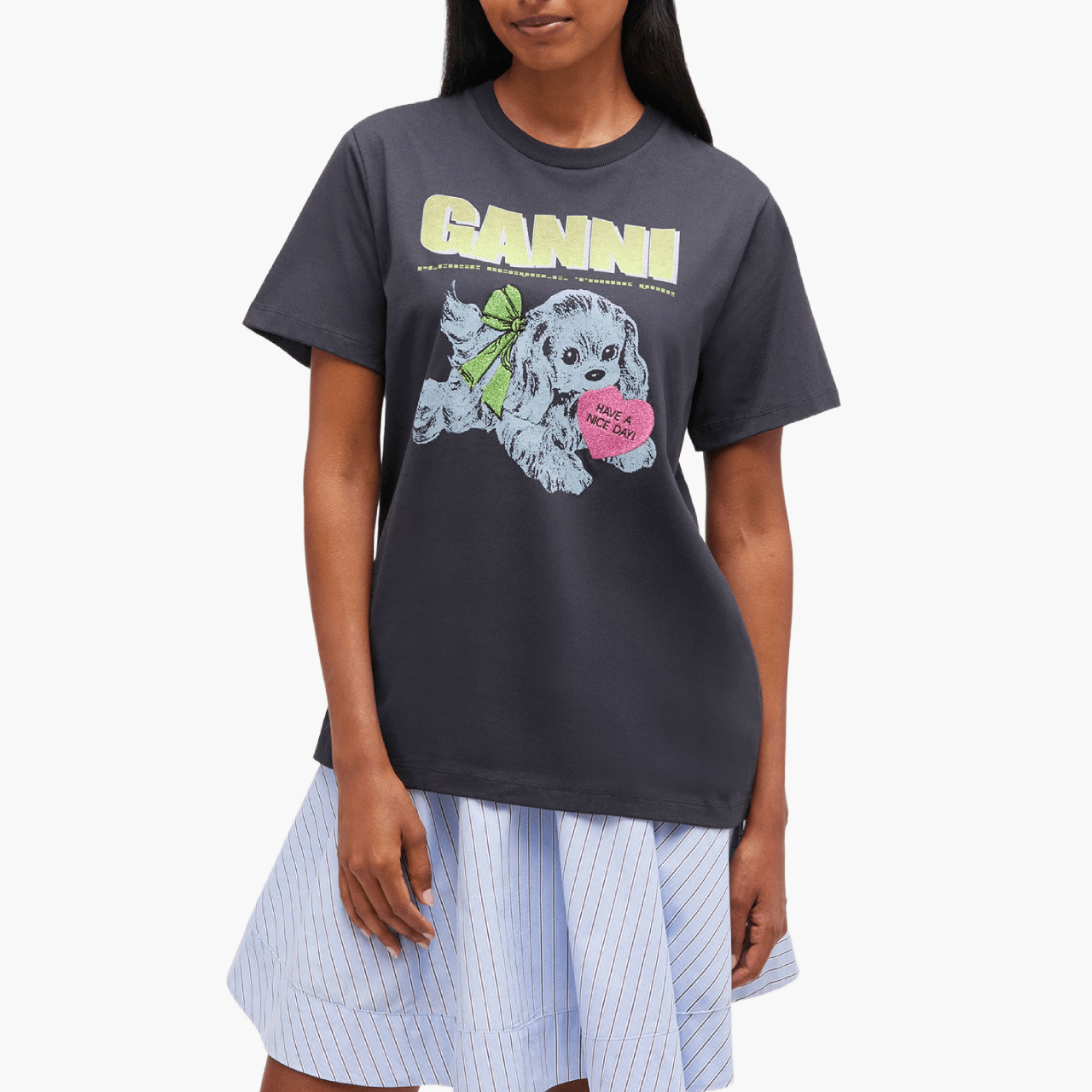 T-shirt Ganni Chiot Noir