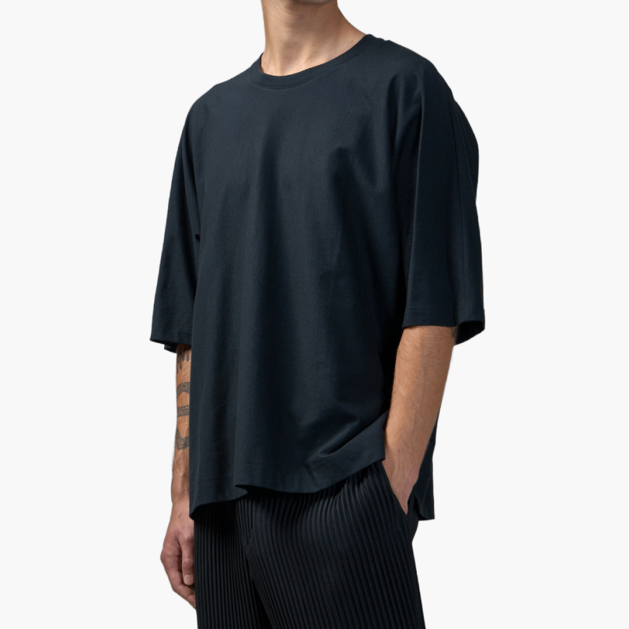 T-shirt Homme Plissé Issey Miyake Noir