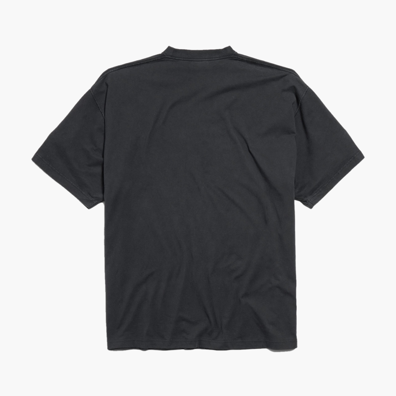 Vue arrière du t-shirt Balenciaga Uniforme Merch noir, logo Balenciaga au dos, photo produit Lesthete Concept Store.
