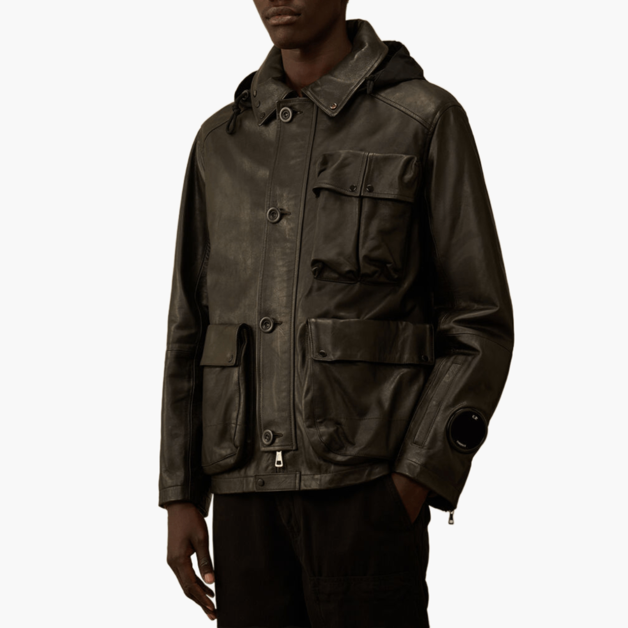 Veste C.P. Company cuir noir