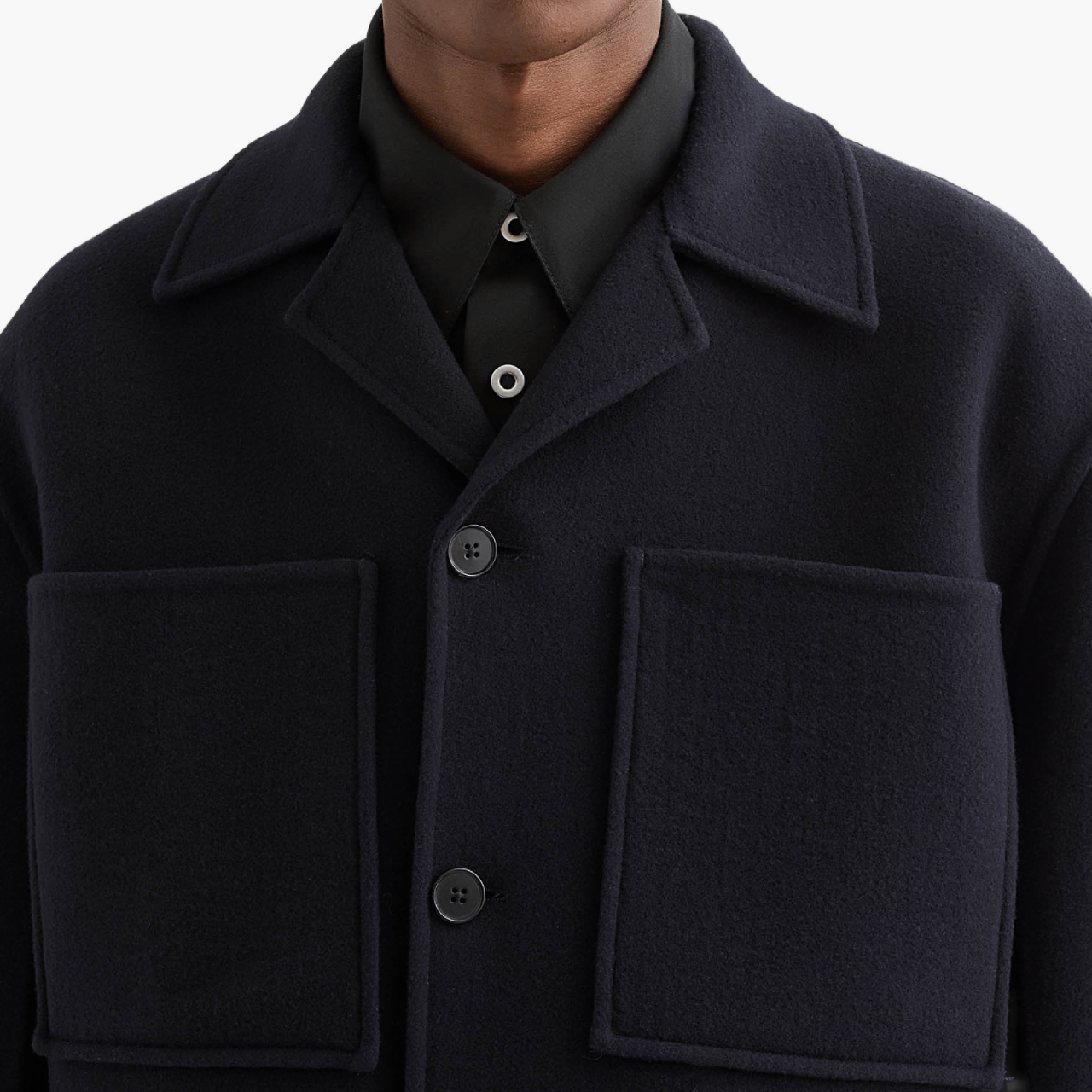 Veste Jil Sander laine vierge bleu marine