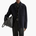 Jil Sander navy blue virgin wool jacket