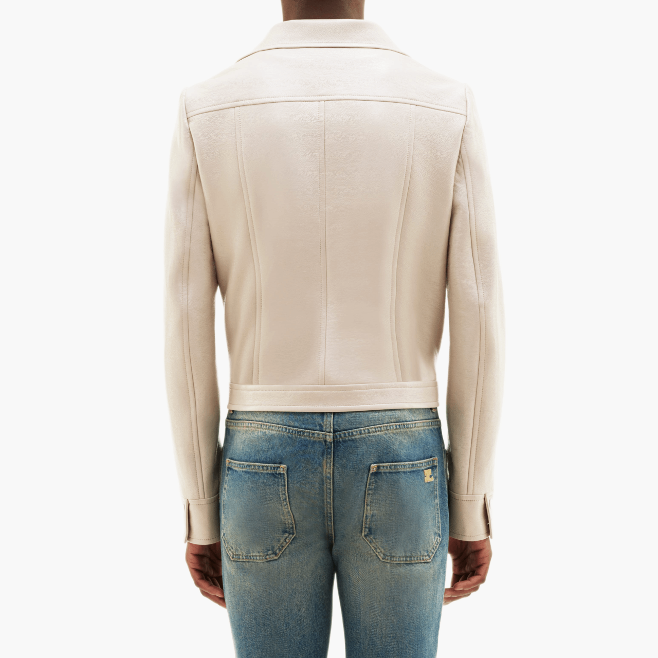 Veste Réédition vinyle col montant — Gris Mastic