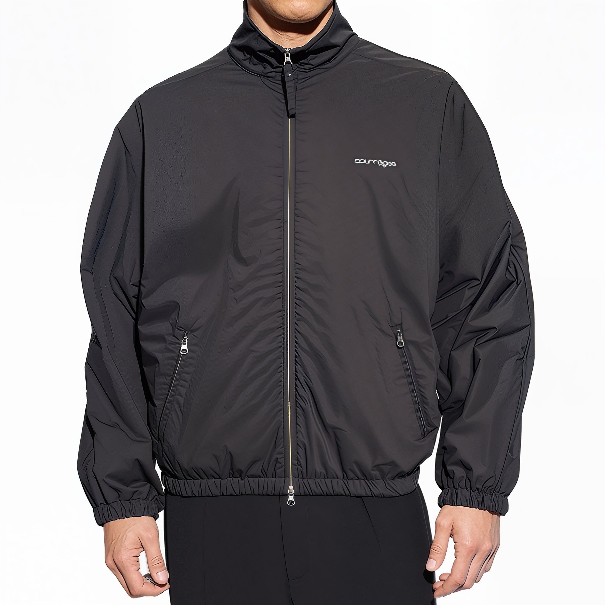 Veste Courrèges zip brodée noir