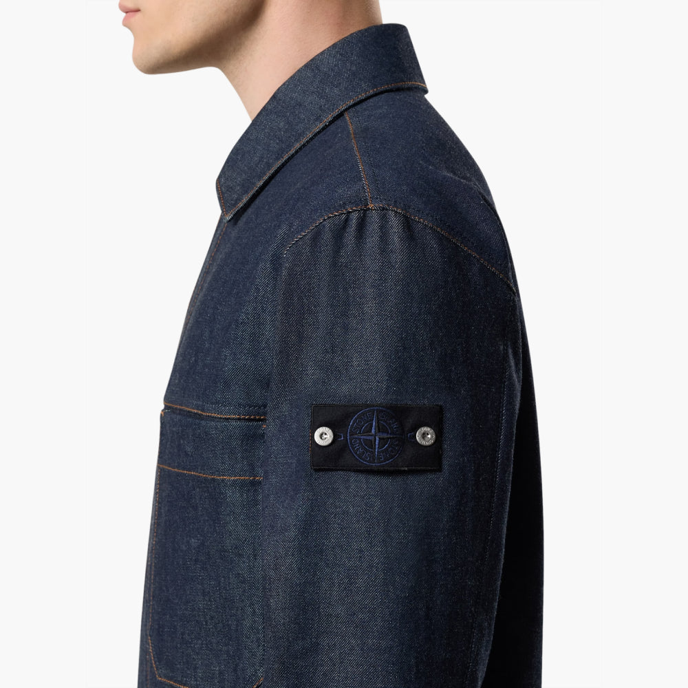 Veste Stone Island — coach denim raw indigo