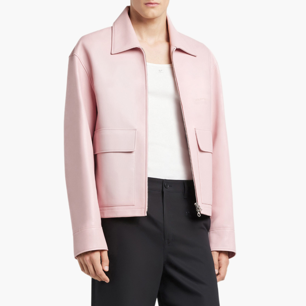 Veste zippée cuir