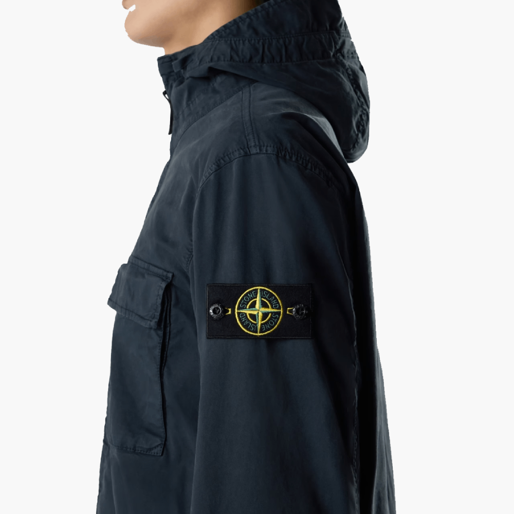 Veste déperlante à capuche en coton stretch