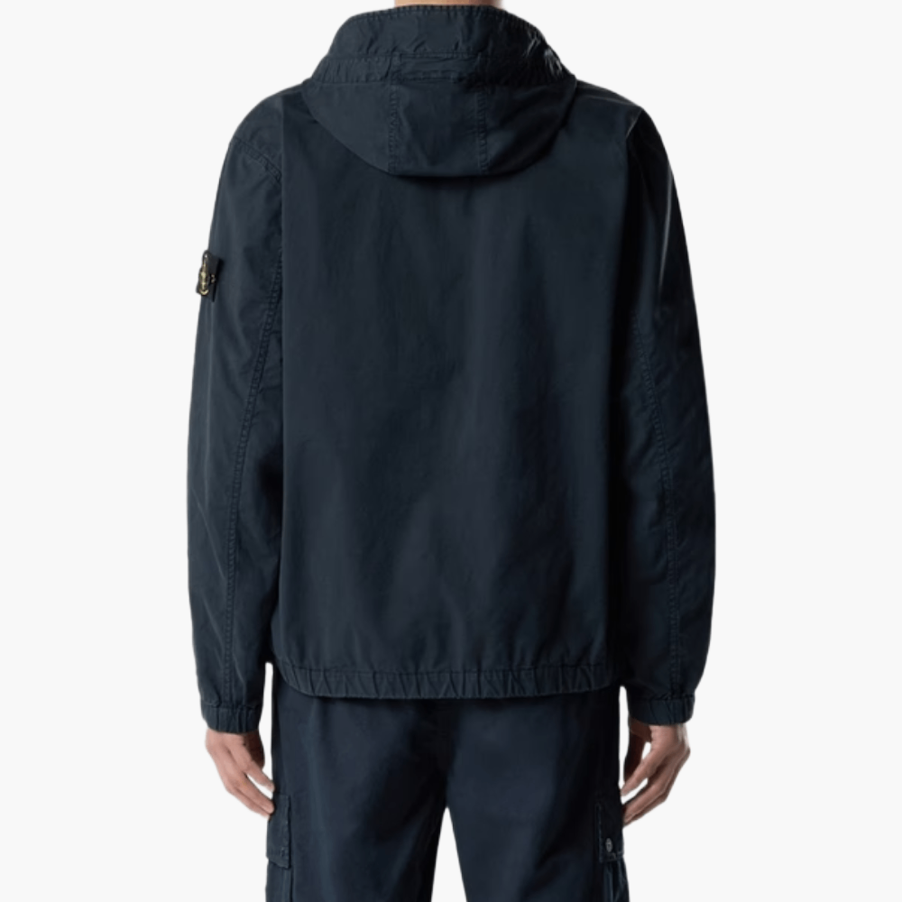 Veste déperlante à capuche en coton stretch