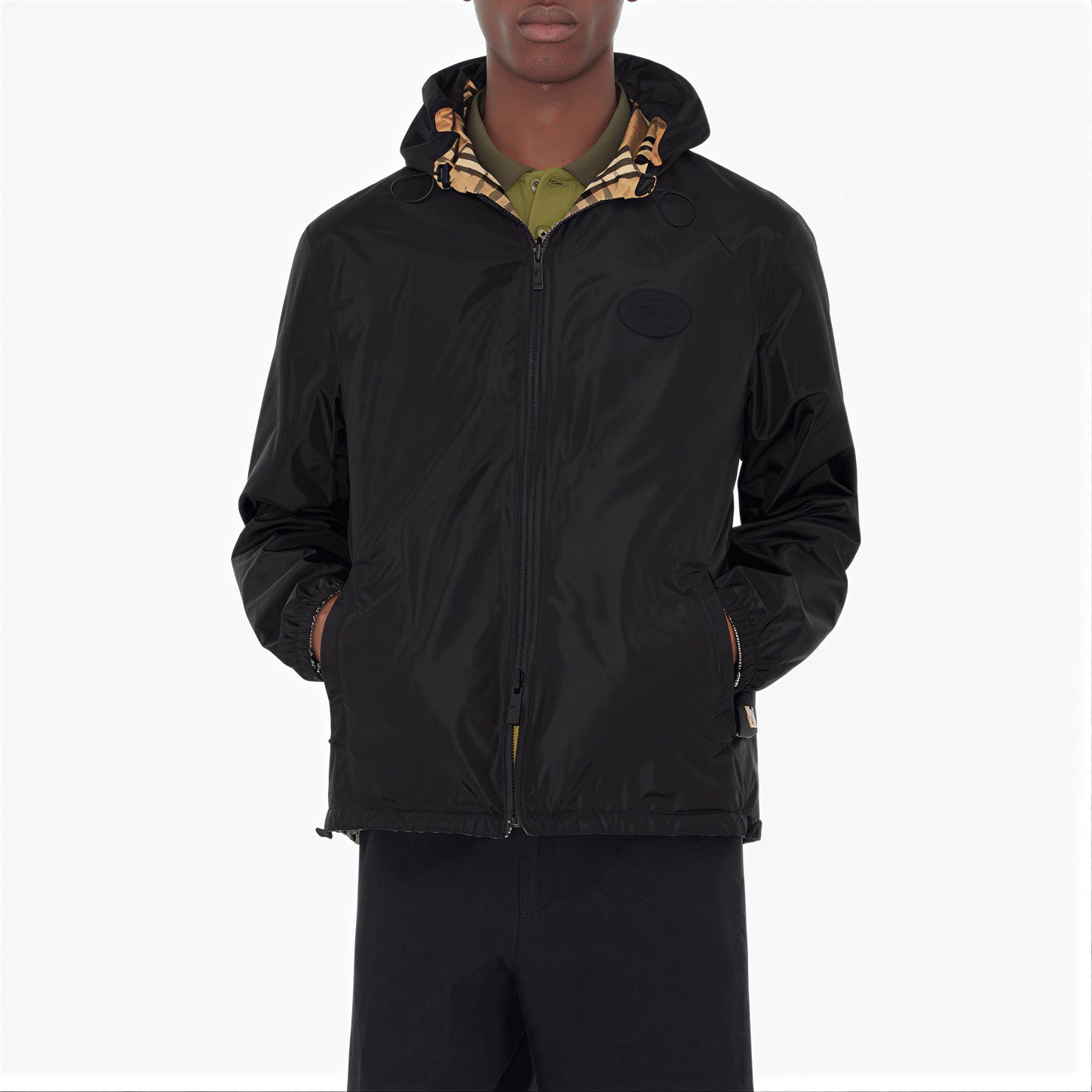 Veste réversible à capuche Check