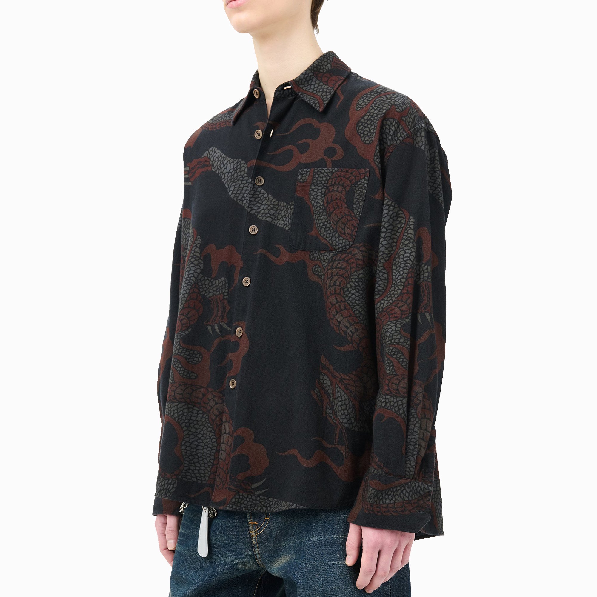 Above Shirt Abstract Snake Print