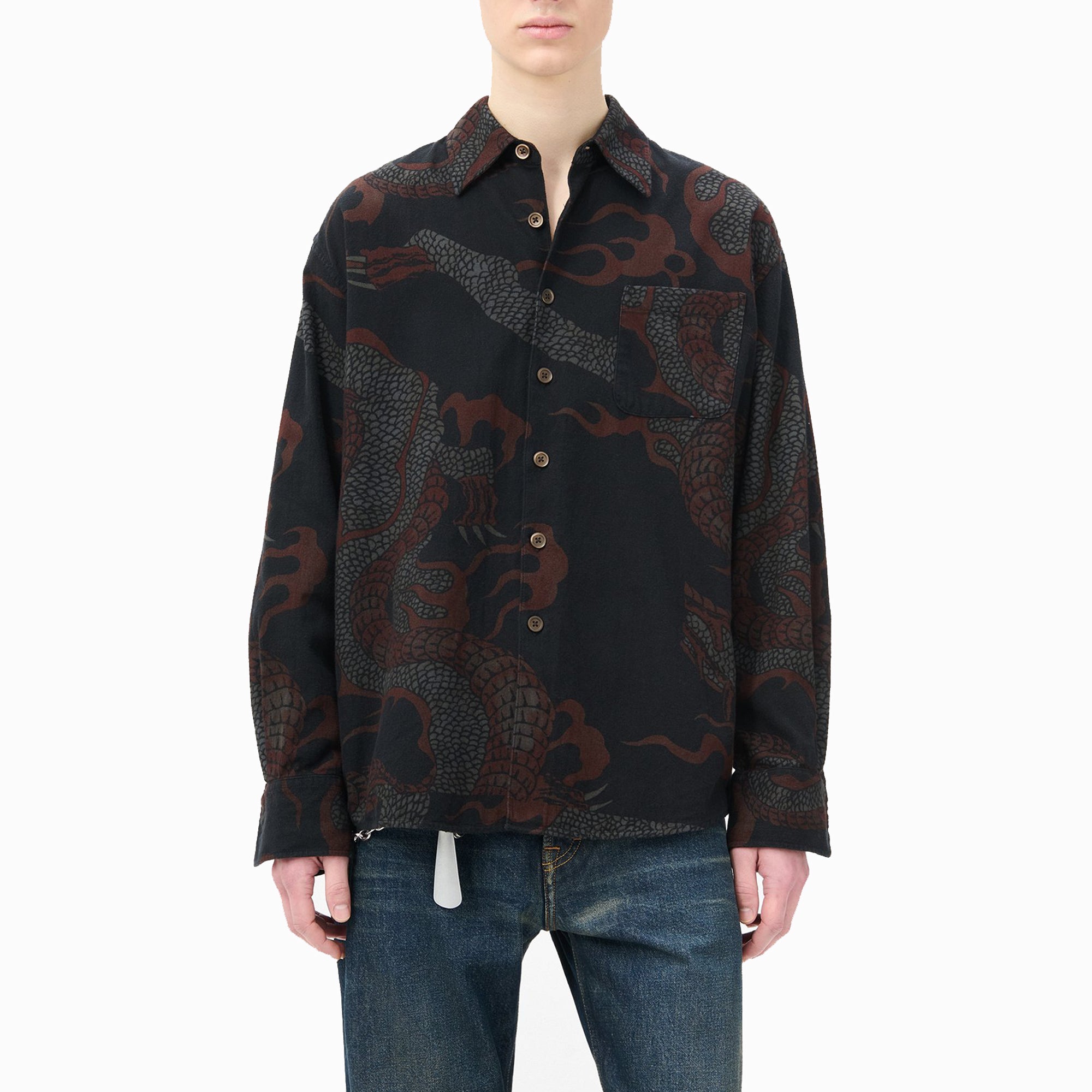 Above Shirt Abstract Snake Print