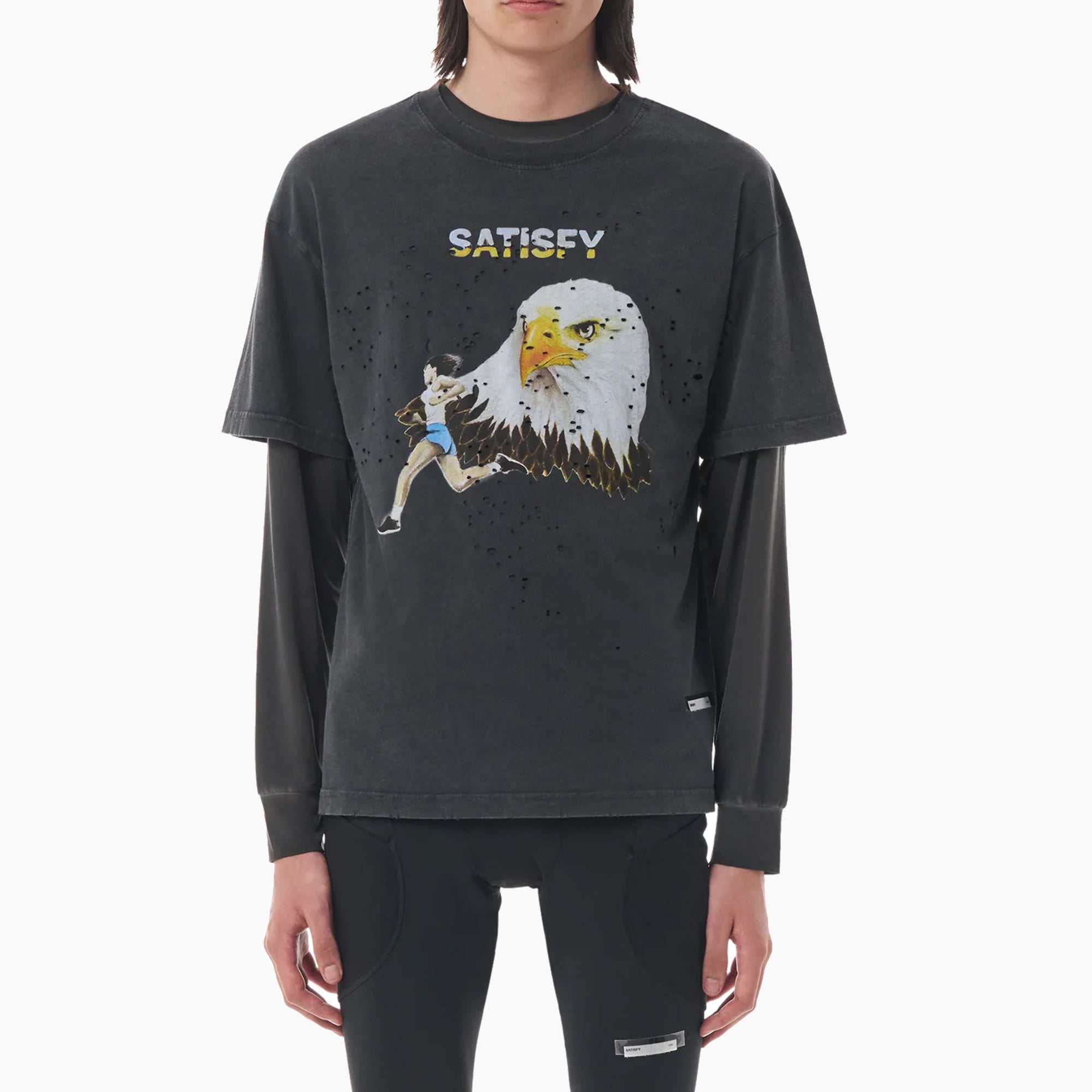 T-shirt Satisfy MothTech™ Aged Black Graphic