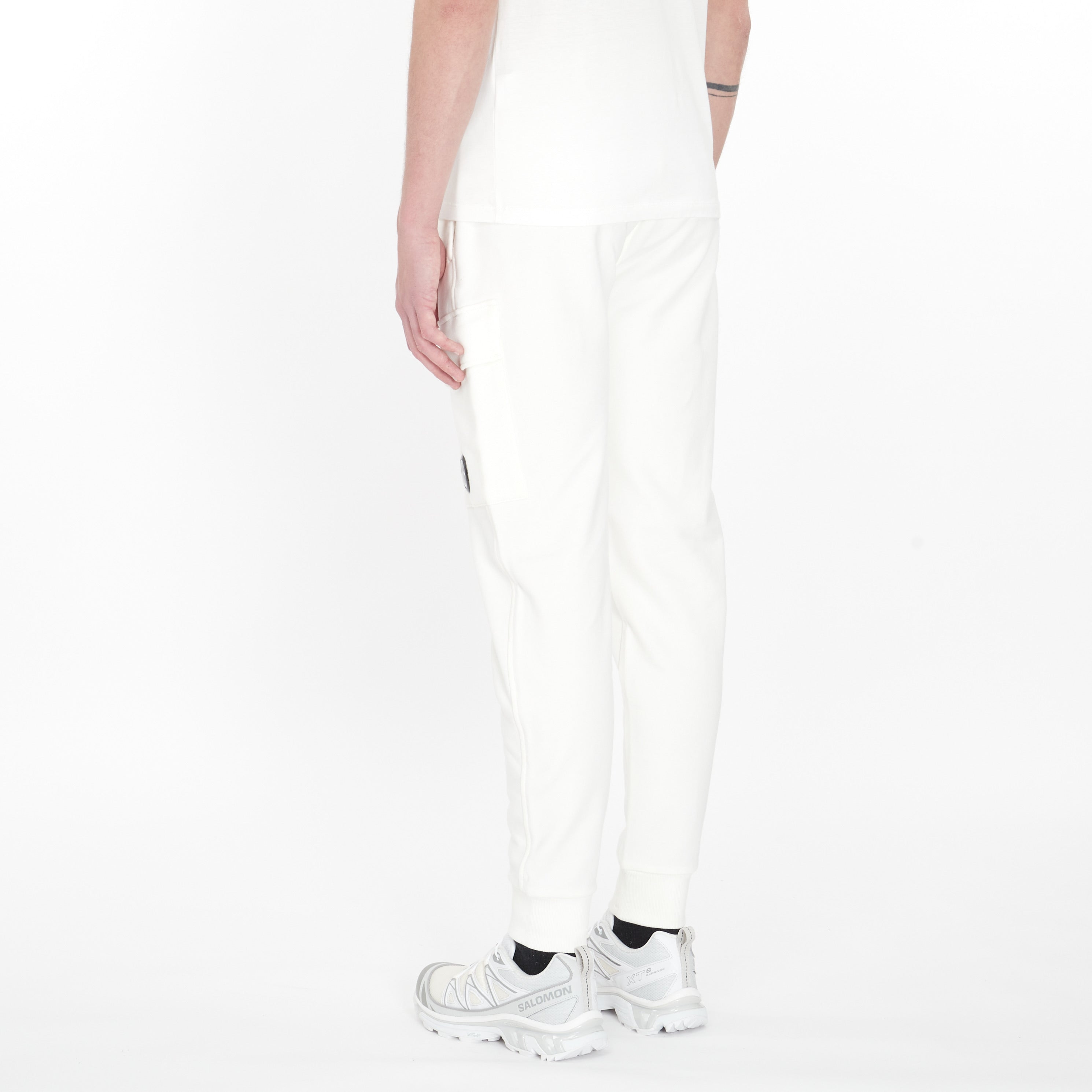 CP Company Diagonal Raised Fleece Tracksuit White