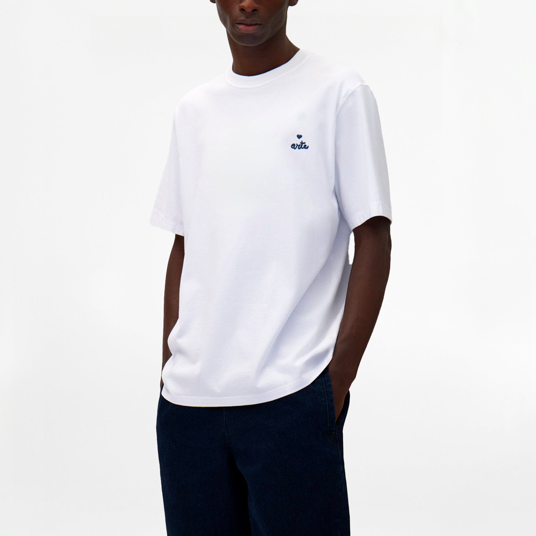 T-shirt Arte Heart Logo Blanc