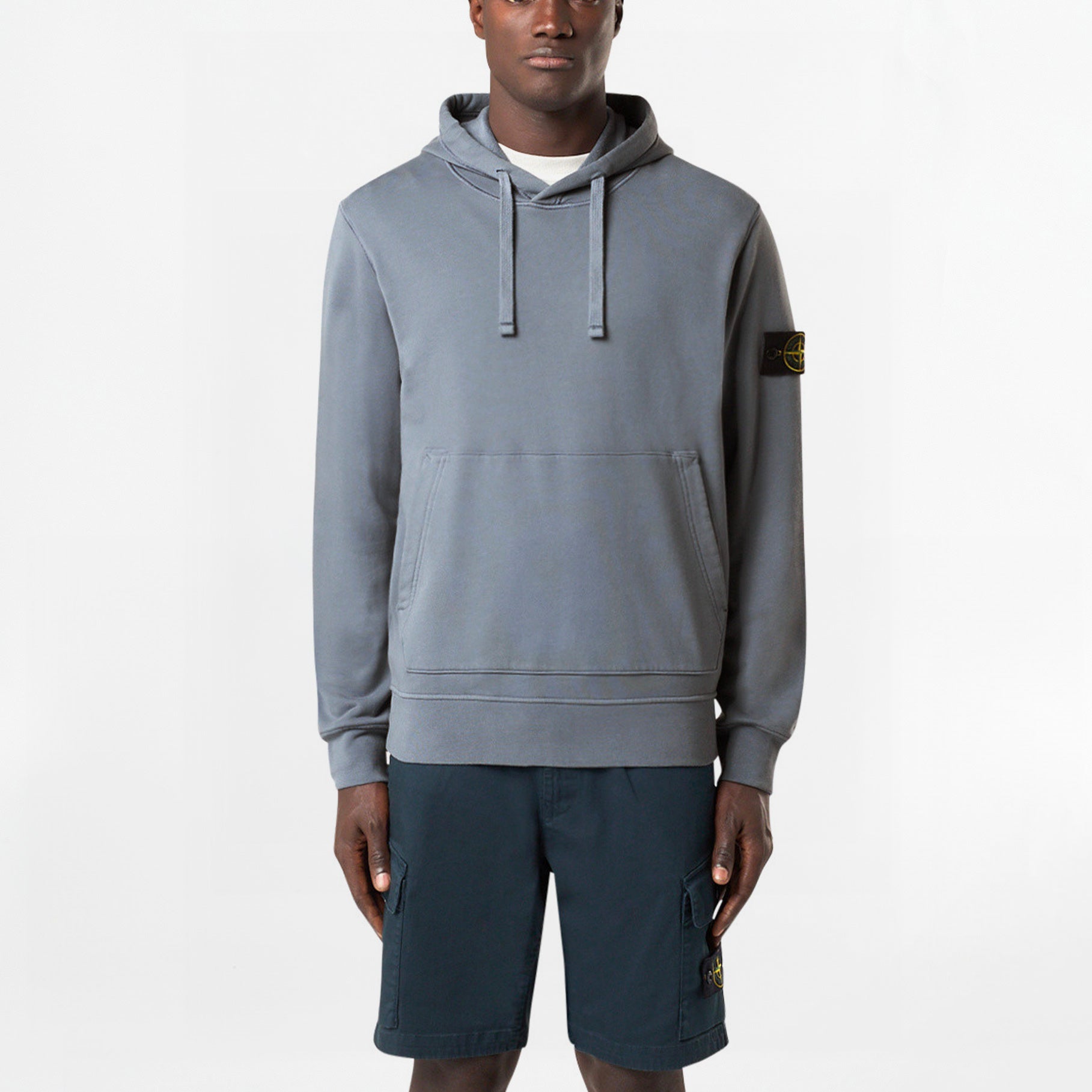 Sweatshirt Stone Island Organic Cotton Fleece 6100045 Bleu Avio