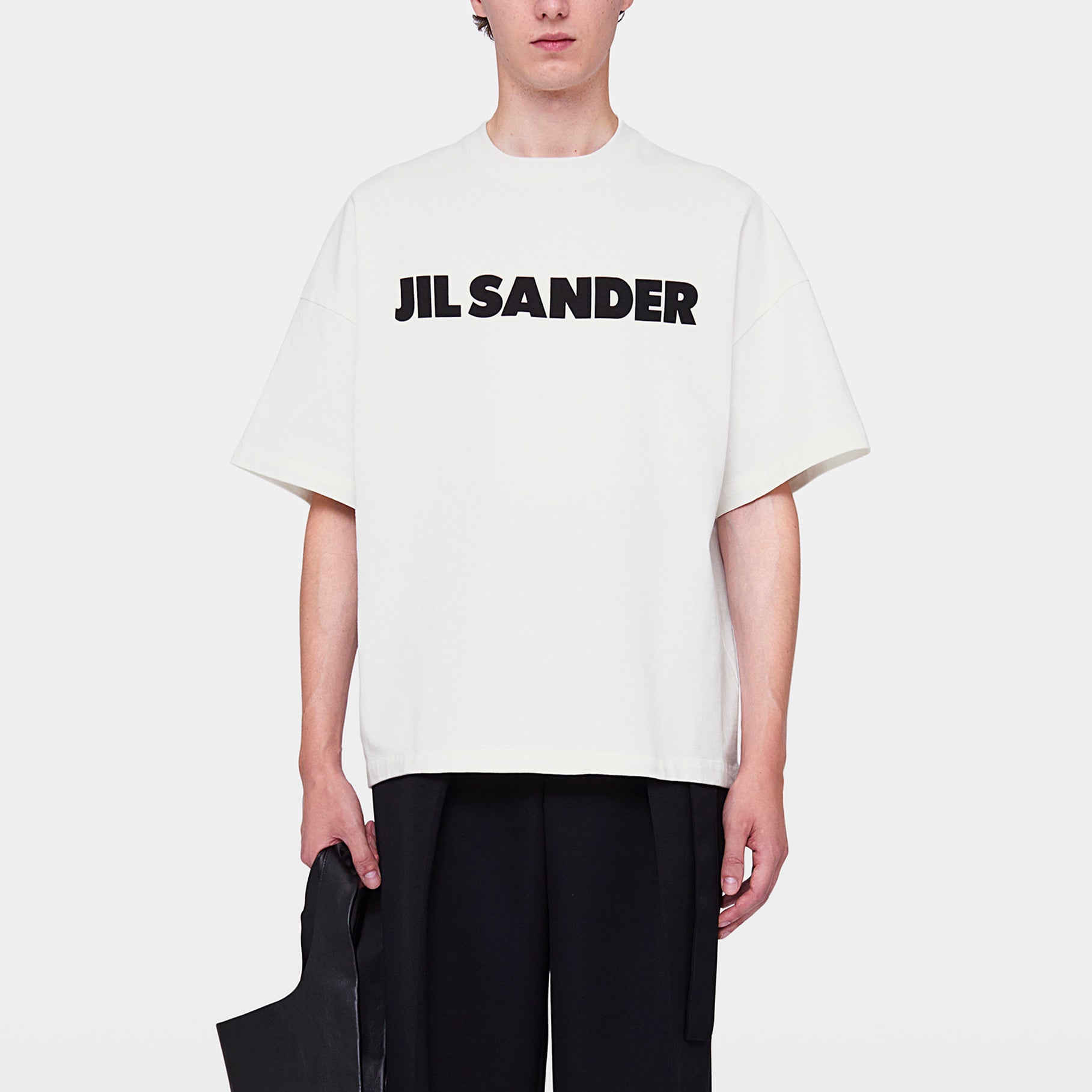T-shirt Jil Sander Logo Jersey Blanc
