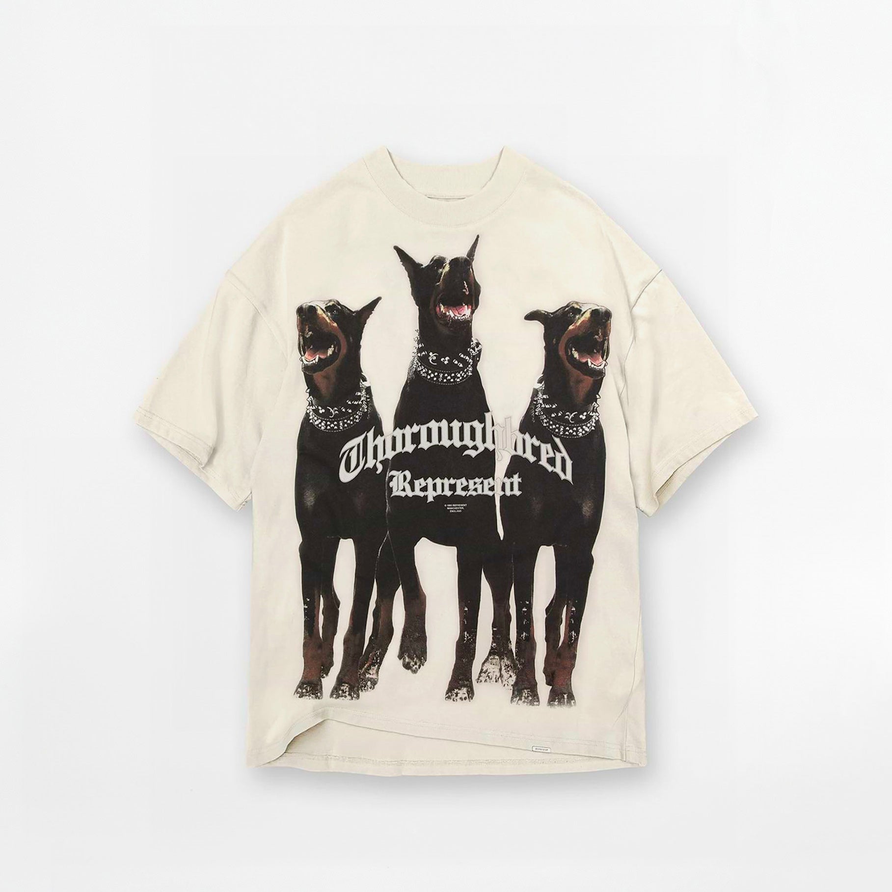 T-shirt Represent Thoroughbred Écru Vintage