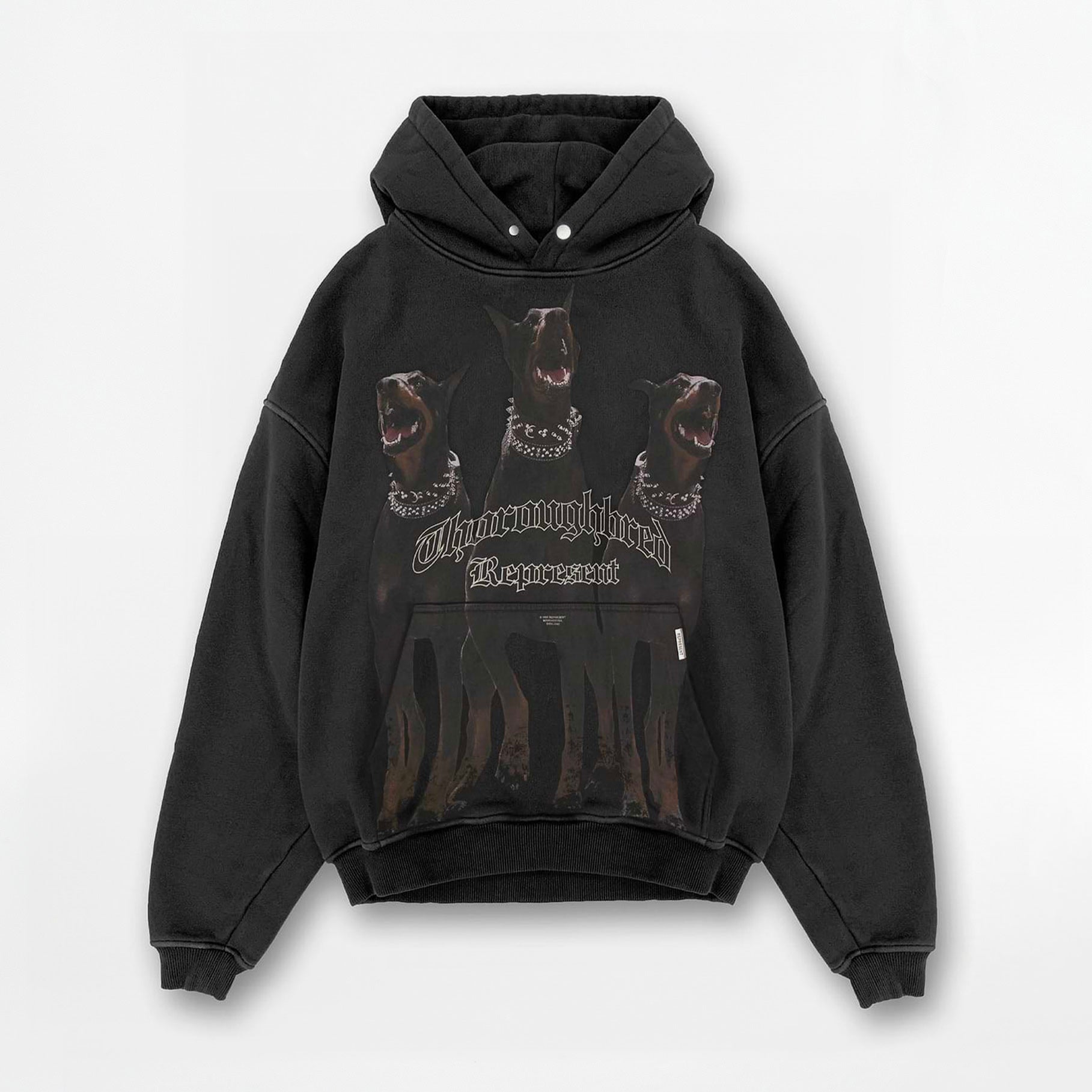 Sweat à Capuche Represent Thoroughbred Noir Vintage