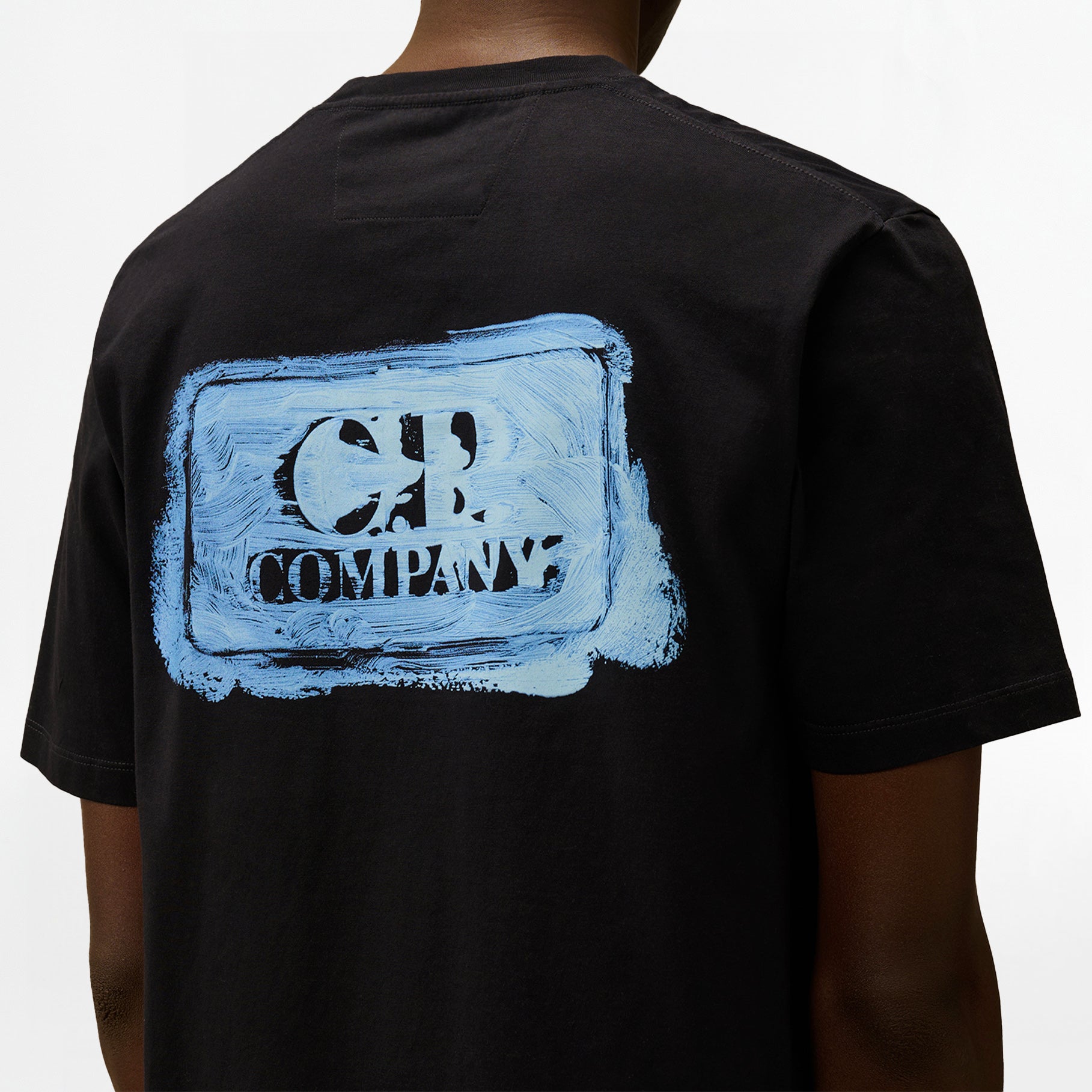 T-shirt C.P Company 30/1 Graphic Logo Total Eclipse