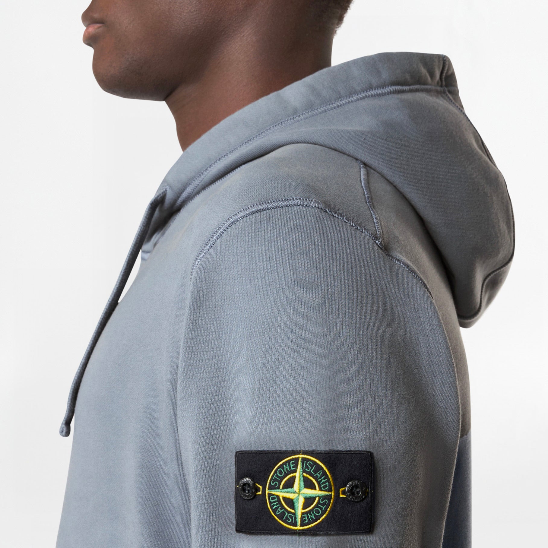 Sweatshirt Stone Island Organic Cotton Fleece 6100045 Bleu Avio