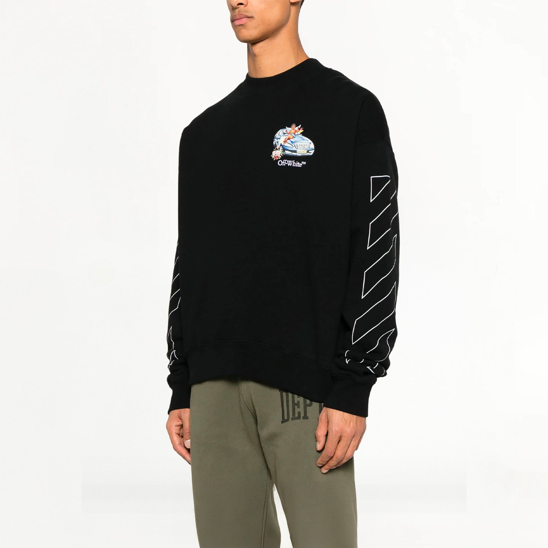 Sweatshirt Off-White Fresco Arrow Skate Noir