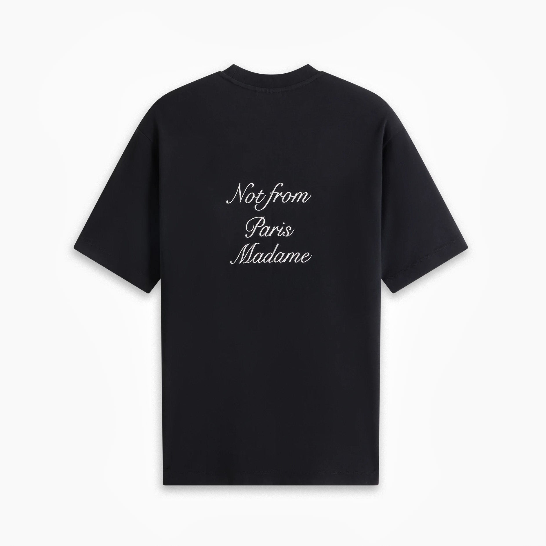 T-shirt Drôle De Monsieur Slogan Cursive Noir