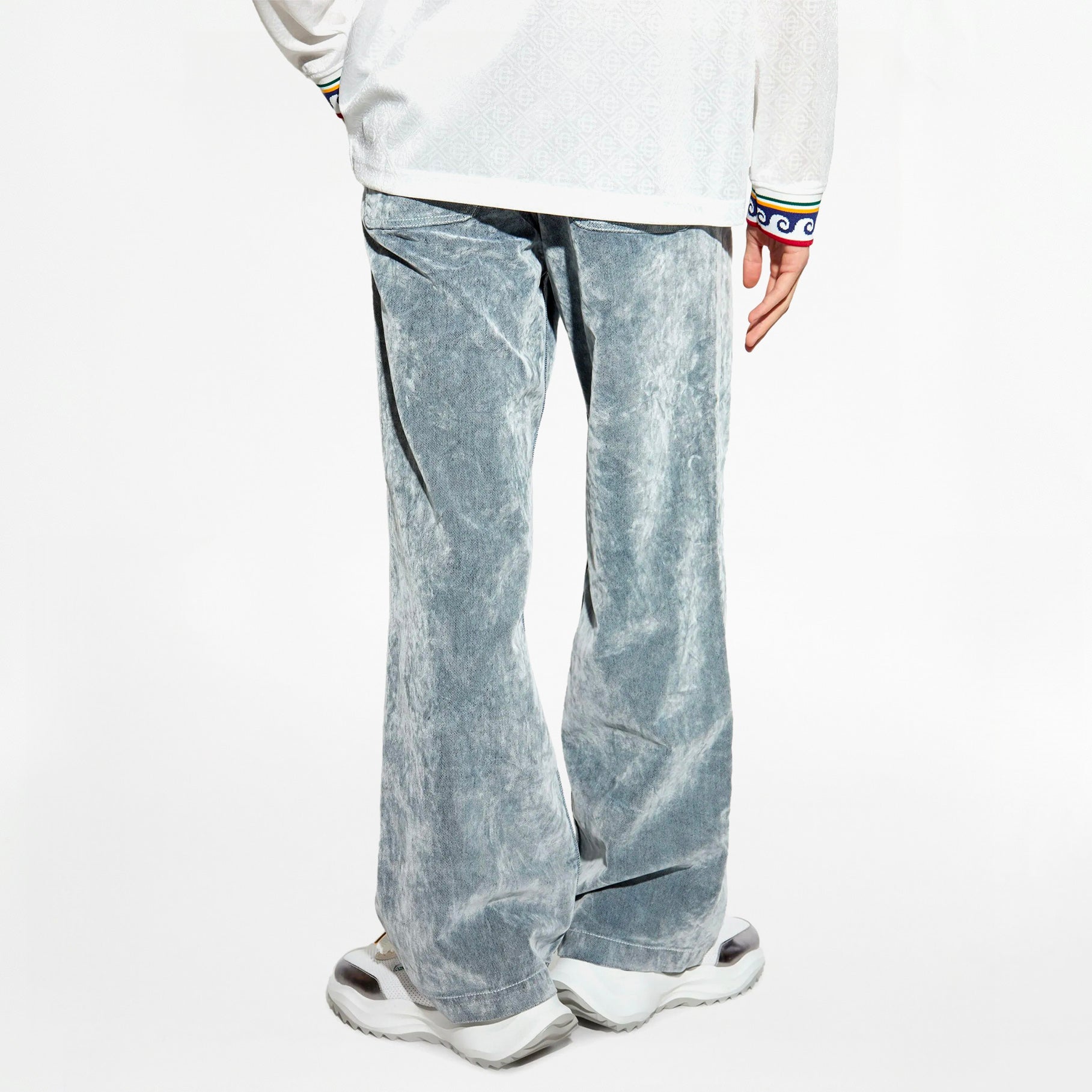 Pantalon Casablanca Cargo Corduroy Gris Délavé