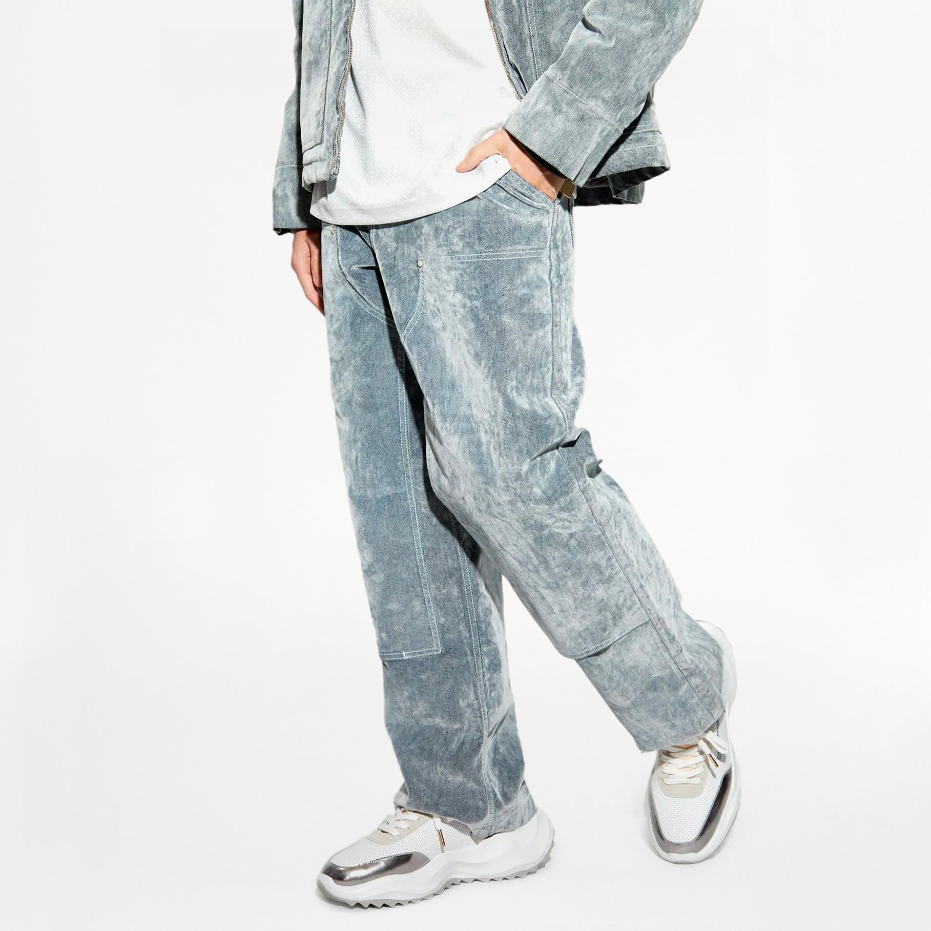 Pantalon Casablanca Cargo Corduroy Gris Délavé