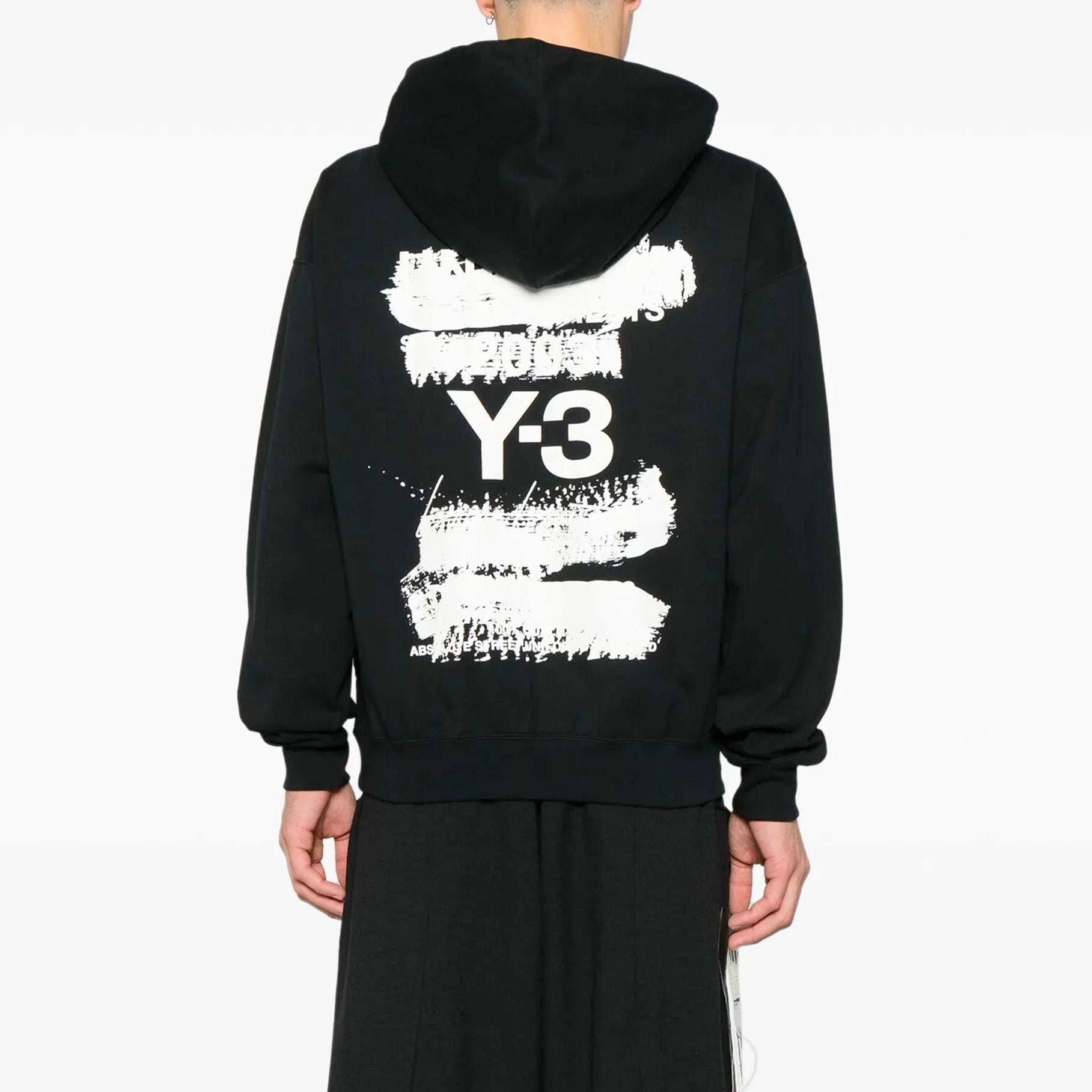 Sweat à capuche Y-3 Back Print Noir