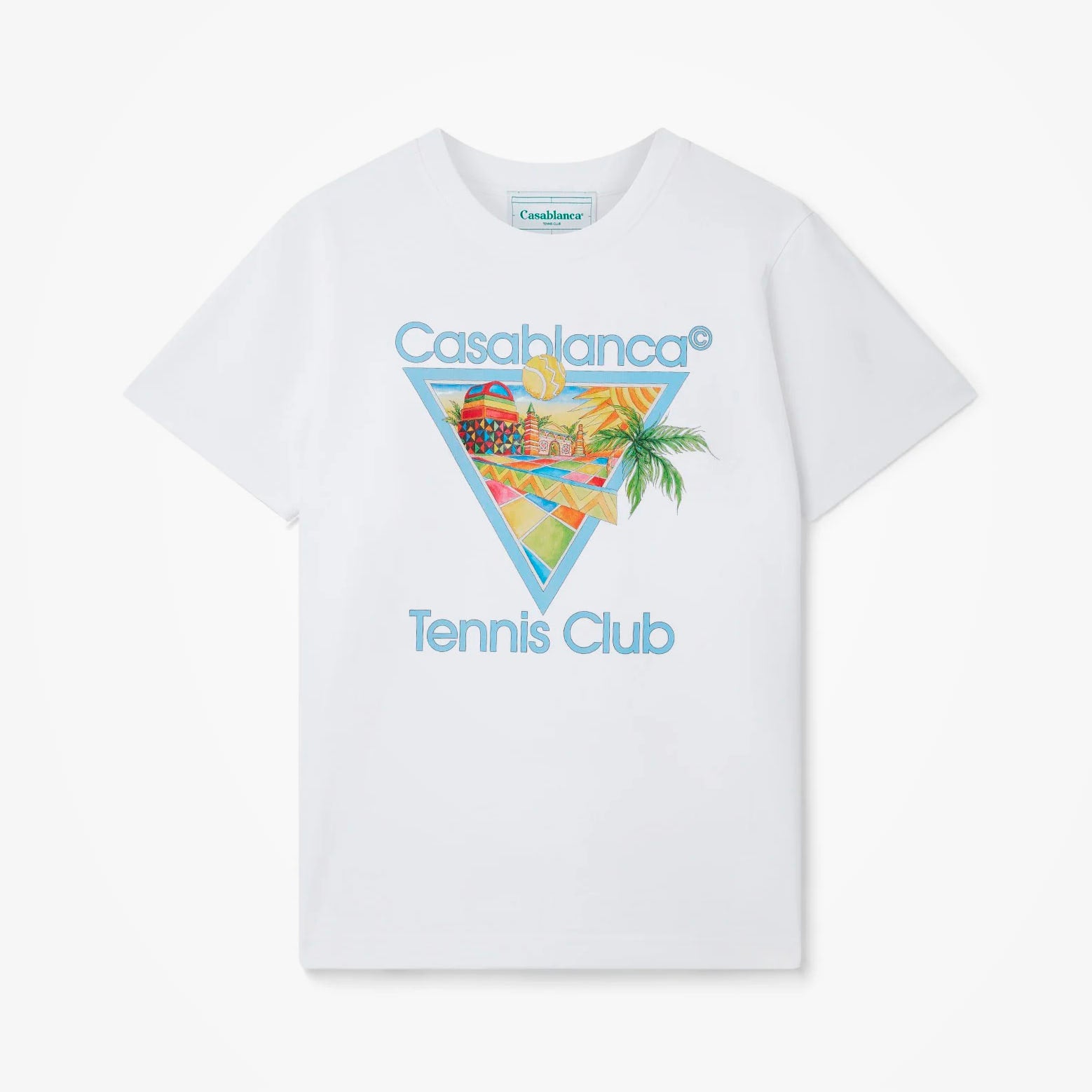 T-shirt Casablanca Afro Cubism Tennis Club Blanc