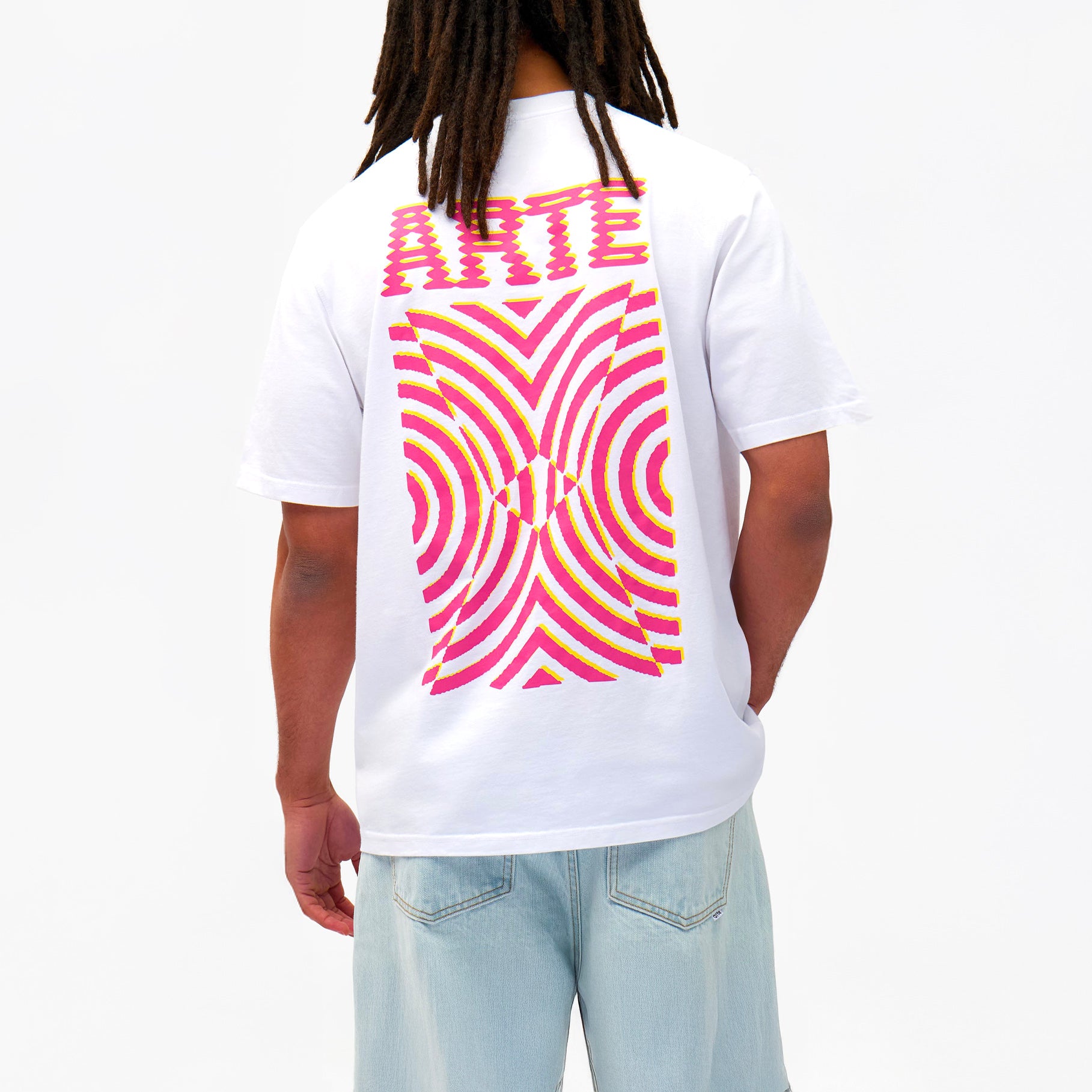 T-shirt Arte Mural Print Blanc